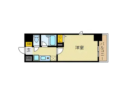エスリード新大阪第5(1K/5階)の間取り写真