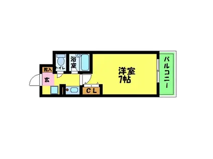 エスリード新大阪第8(ワンルーム/8階)の間取り写真