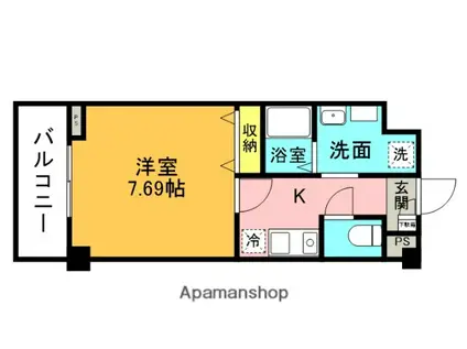 ウェルフォート鶴見(1K/1階)の間取り写真