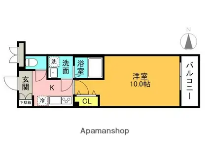 CASA徳庵(1K/2階)の間取り写真