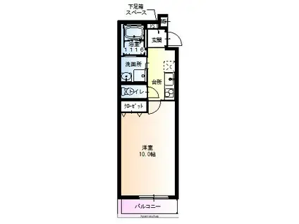 フジパレス城東諏訪サウスⅠ番館(1K/2階)の間取り写真