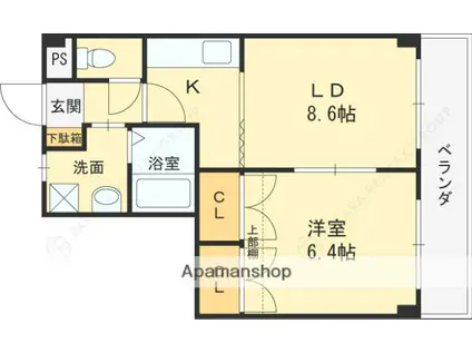 Mプラザ城東六番館(1LDK/9階)の間取り写真