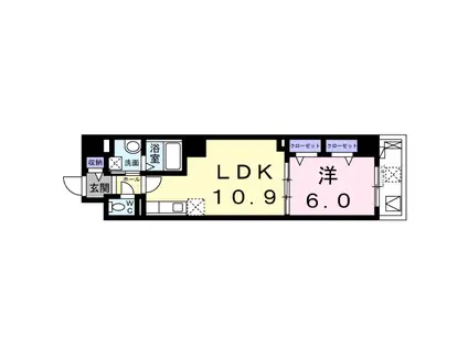 スピカコンフォート(1LDK/5階)の間取り写真
