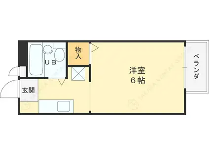 ノウブルハイツ/(ワンルーム/1階)の間取り写真