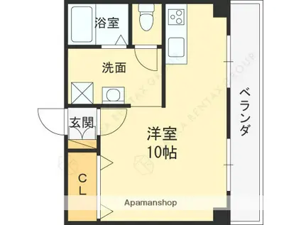 リバーサイド住道(1K/3階)の間取り写真