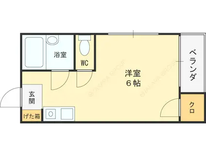 スターブライトマンション(ワンルーム/3階)の間取り写真