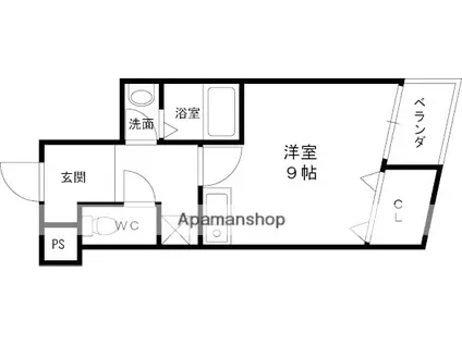 ピュアリティ90(ワンルーム/7階)の間取り写真