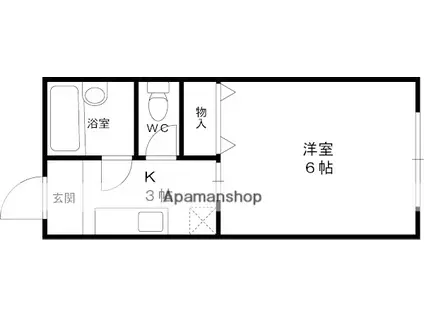 ハイツ三幸(1K/1階)の間取り写真