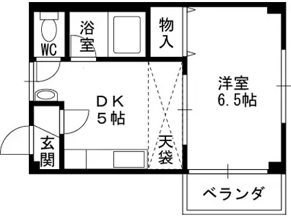 BELLENEIGE(1DK/1階)の間取り写真
