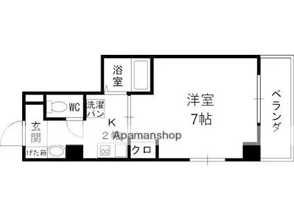 ラ・リッシュ北梅田(1K/7階)の間取り写真