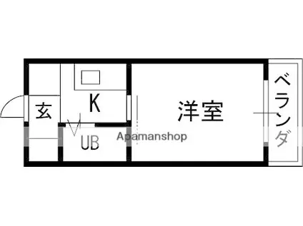 キングコーポ堂山(1K/4階)の間取り写真