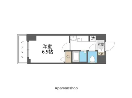 エステムコート大阪ベイエリア(1K/5階)の間取り写真