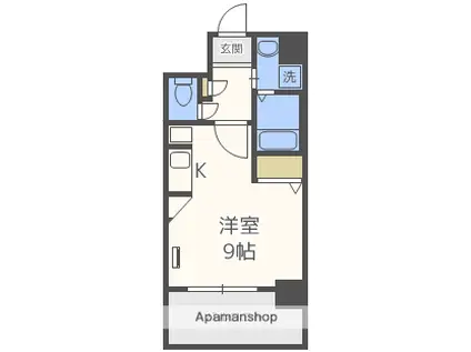 アクアプレイス梅田(ワンルーム/10階)の間取り写真