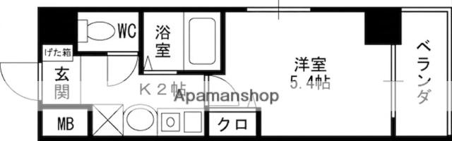 エスリード梅田西第2(1K/3階)の間取り写真