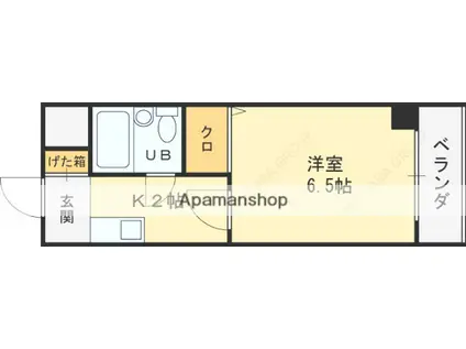 ノルデンハイム北(1K/5階)の間取り写真