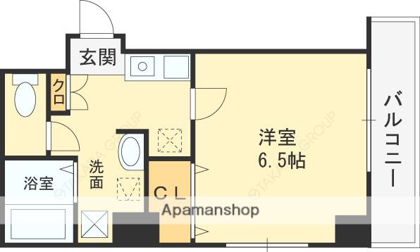 みおつくし堂島(1K/5階)の間取り写真