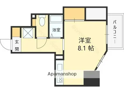 ル・パルトネール梅田北(ワンルーム/12階)の間取り写真