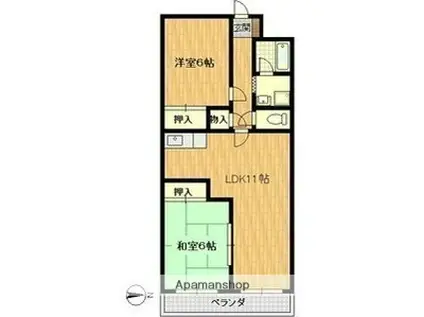 メゾンノール加島(2LDK/5階)の間取り写真