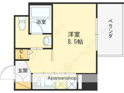 INNOCENT DOYAMA(ワンルーム/2階)の間取り写真
