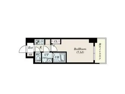 S-RESIDENCE新大阪ウエスト(1K/14階)の間取り写真