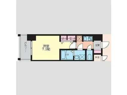 S-RESIDENCE三国ウエスト(1K/9階)の間取り写真