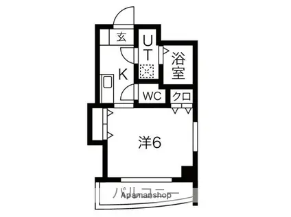 マロット天神橋(1K/5階)の間取り写真