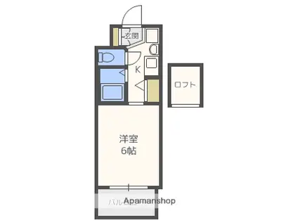 エステムコート難波ウエスト-SIDE大阪ドーム前(1K/2階)の間取り写真