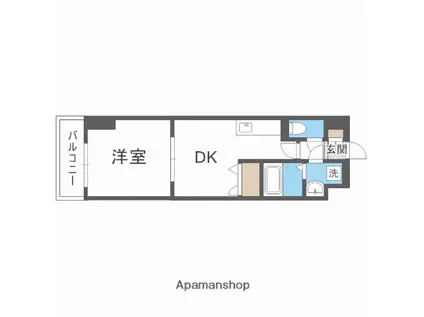 GRAMERCY JUSO-HIGASHI 1ST(1DK/6階)の間取り写真
