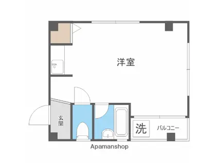 TSベイサイド(ワンルーム/4階)の間取り写真