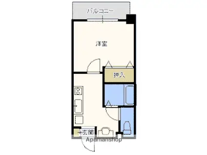 ル・パンタン(1K/6階)の間取り写真