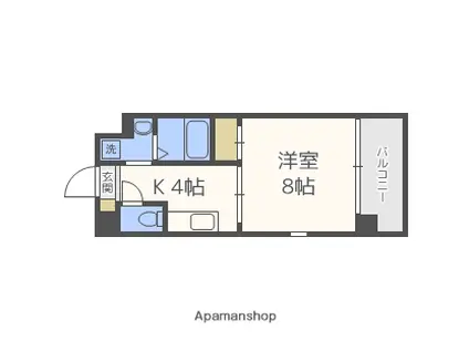 TAANE夕凪(1K/8階)の間取り写真
