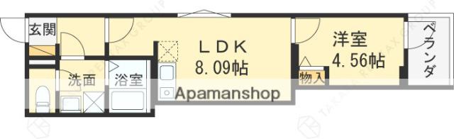 諏訪1丁目共同(1LDK/3階)の間取り写真