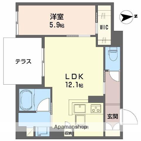 シャーメゾンエラブル梅田北(1LDK/4階)の間取り写真