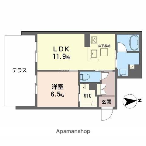 シャーメゾンエラブル梅田北(1LDK/4階)の間取り写真