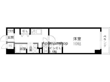 天満リバーサイドプラザ(1K/7階)の間取り写真
