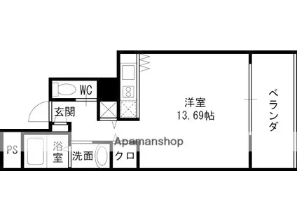 ザ タワー大阪レジデンス(ワンルーム/6階)の間取り写真