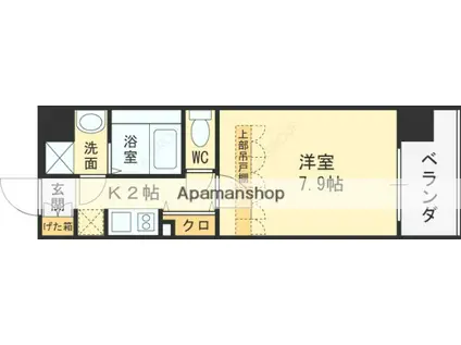 アドバンス東梅田アクシス(1K/13階)の間取り写真