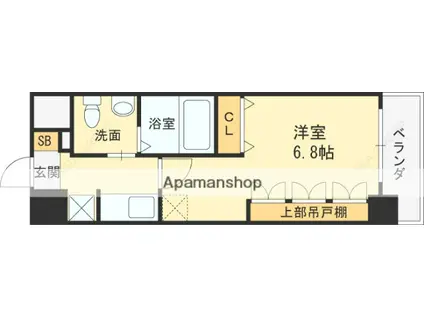 エステムコート梅田・天神橋IIIアヴァンテ(1K/10階)の間取り写真