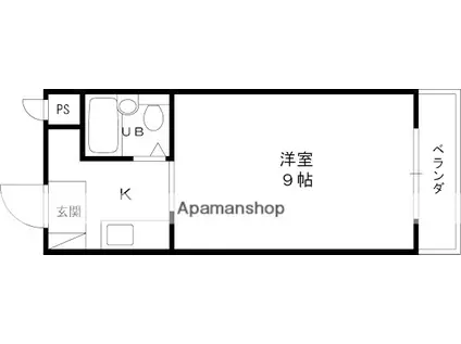 89新石切(ワンルーム/2階)の間取り写真