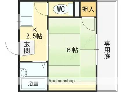 ミツワハイツ(1K/1階)の間取り写真