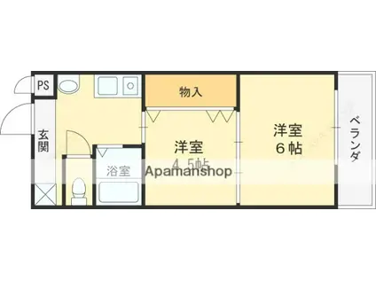 吉田ES COURT(2K/5階)の間取り写真