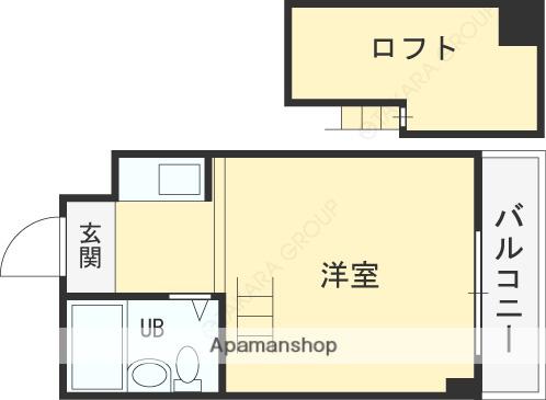 YOUハイム寿2番館(ワンルーム/4階)の間取り写真
