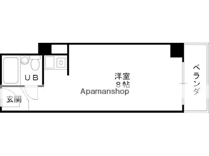 フリードム西宮(ワンルーム/2階)の間取り写真