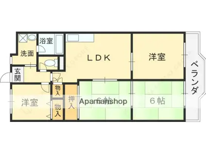 メゾン大邦(4LDK/2階)の間取り写真