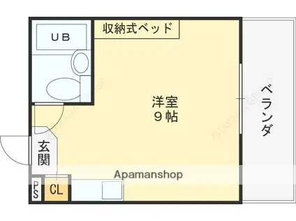 ロフティ岡田(ワンルーム/6階)の間取り写真