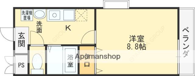 AROOM 光町(1K/10階)の間取り写真