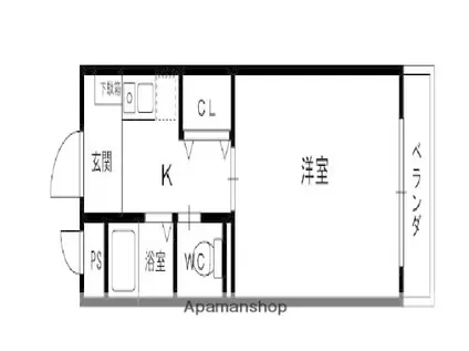 リブレハウス(1K/3階)の間取り写真