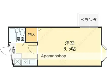 ハイツ笹(1K/3階)の間取り写真