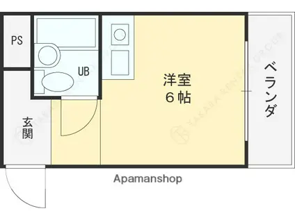 アリーヴェデルチ小阪(ワンルーム/4階)の間取り写真