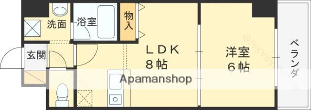 長田ES COURT(1LDK/4階)の間取り写真